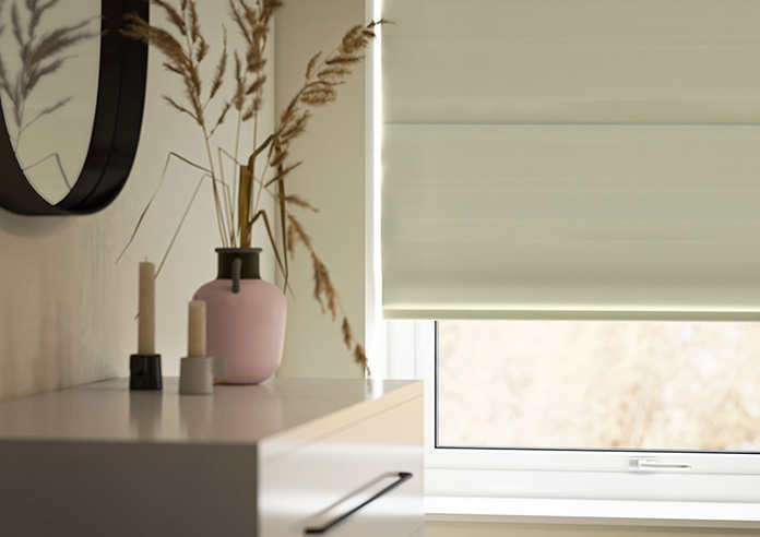 Kyoto Faux Silk, Cream - Twist&Fit Roman Blind - Image 5